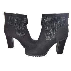 Juicy Couture Lupia Black Ankle Boots 👢 Y2K Luxe + Everyday Chic Women’s 6.5M